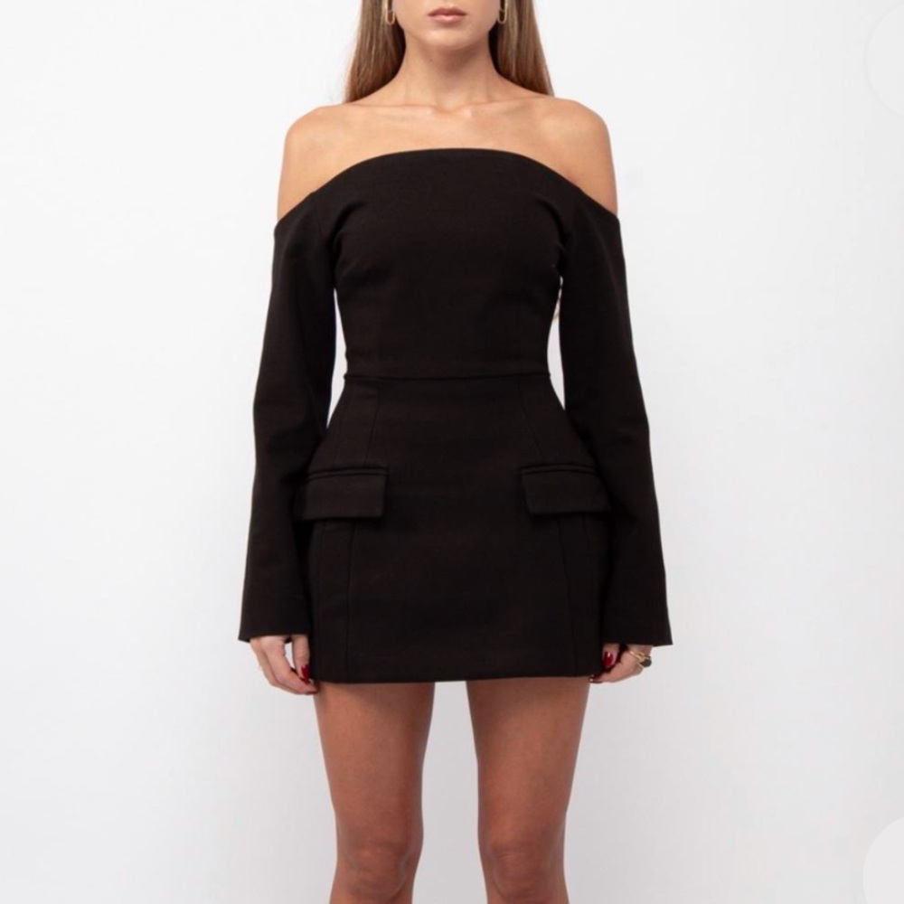 Arakii black dress off the shoulder xs work wear. Worn once